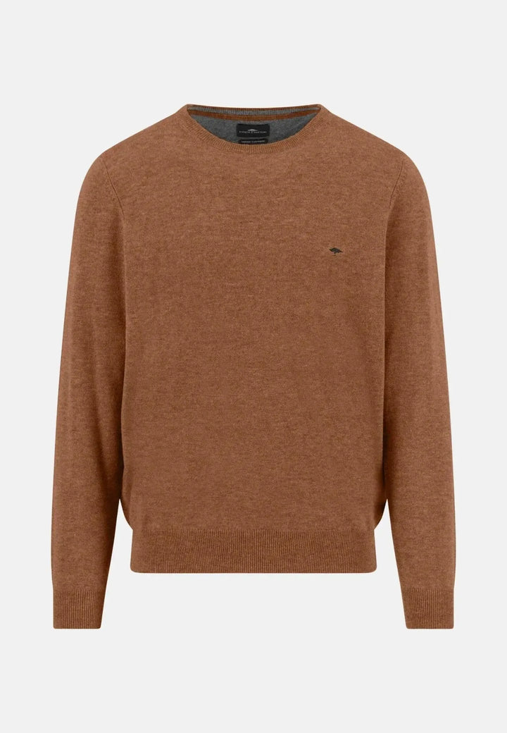 fynch-hatton-Merino Wool Cashmere Crewneck Knit Hazel