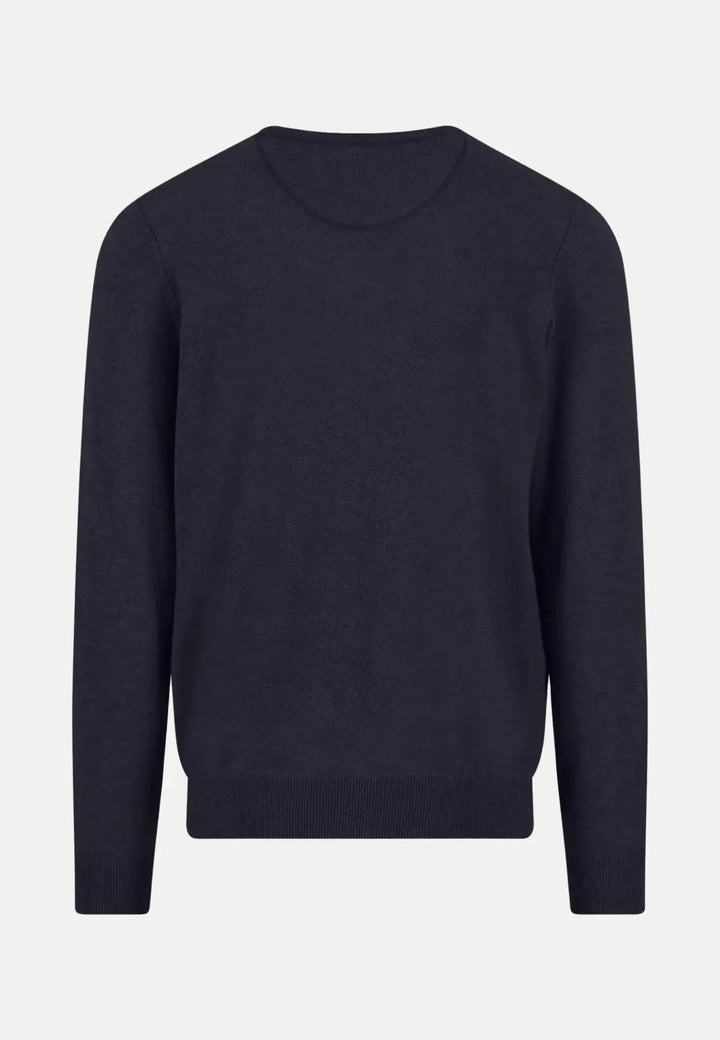 fynch-hatton-Merino Wool Cashmere Crewneck Knit Navy