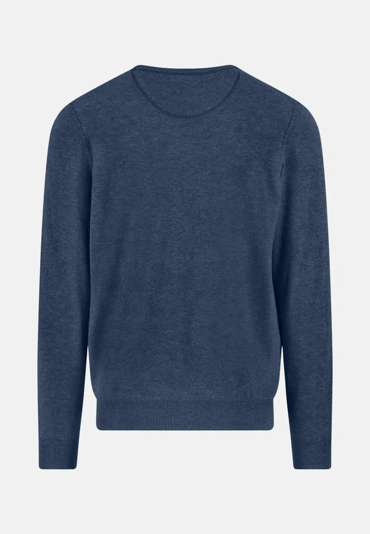 fynch-hatton-Merino Wool Cashmere Crewneck Knit Night