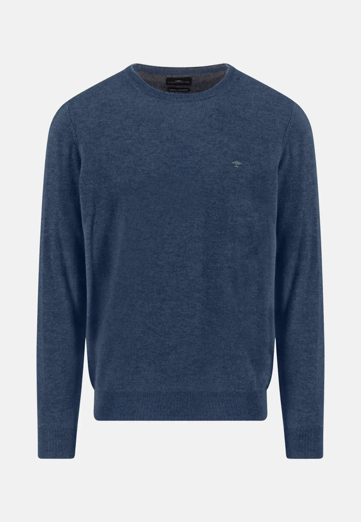 fynch-hatton-Merino Wool Cashmere Crewneck Knit Night
