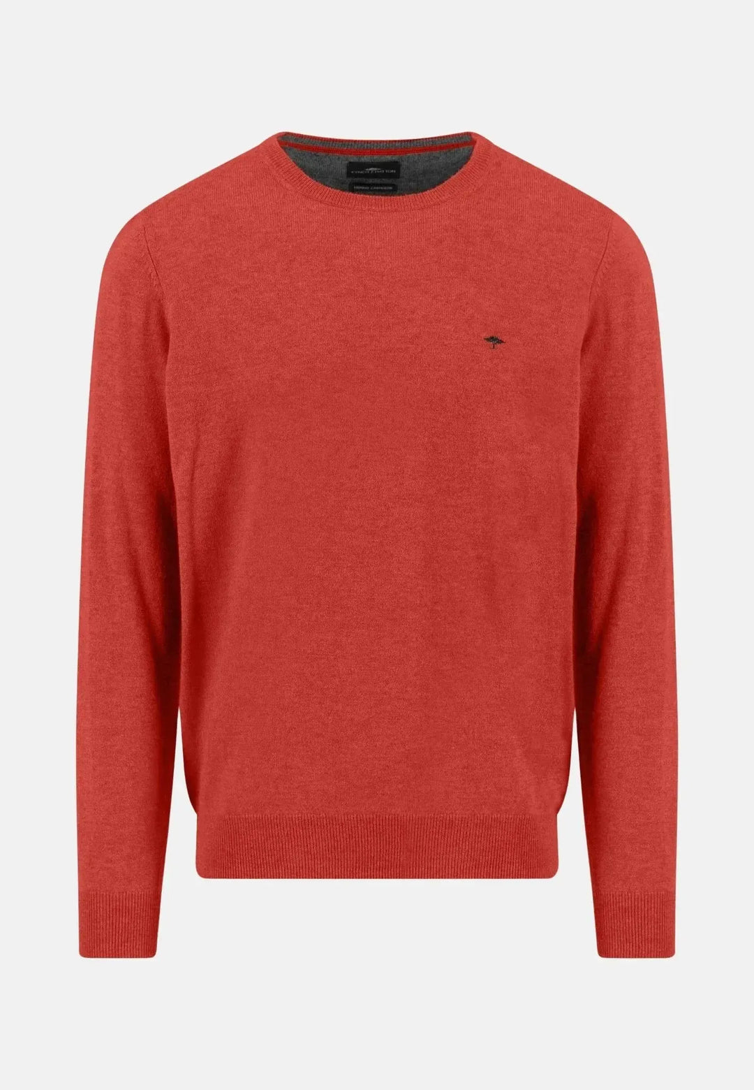 fynch-hatton-Merino Wool Cashmere Crewneck Knit Spicy Red