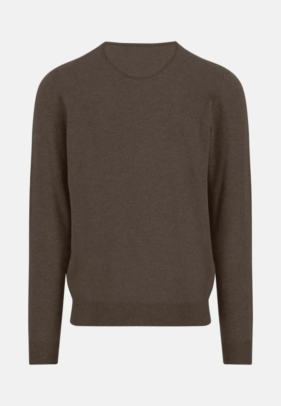 fynch-hatton-Merino Wool Cashmere V-Neck Knit Dark Chocolate
