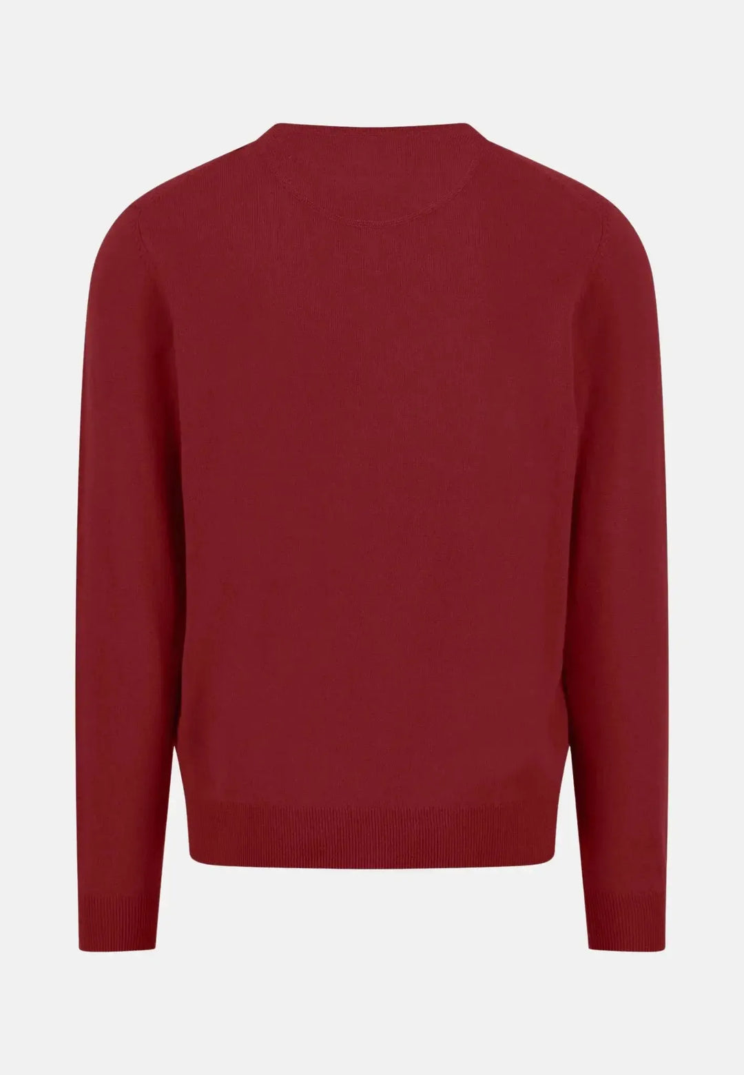 fynch-hatton-Merino Wool Cashmere V-Neck Knit Garnet Red