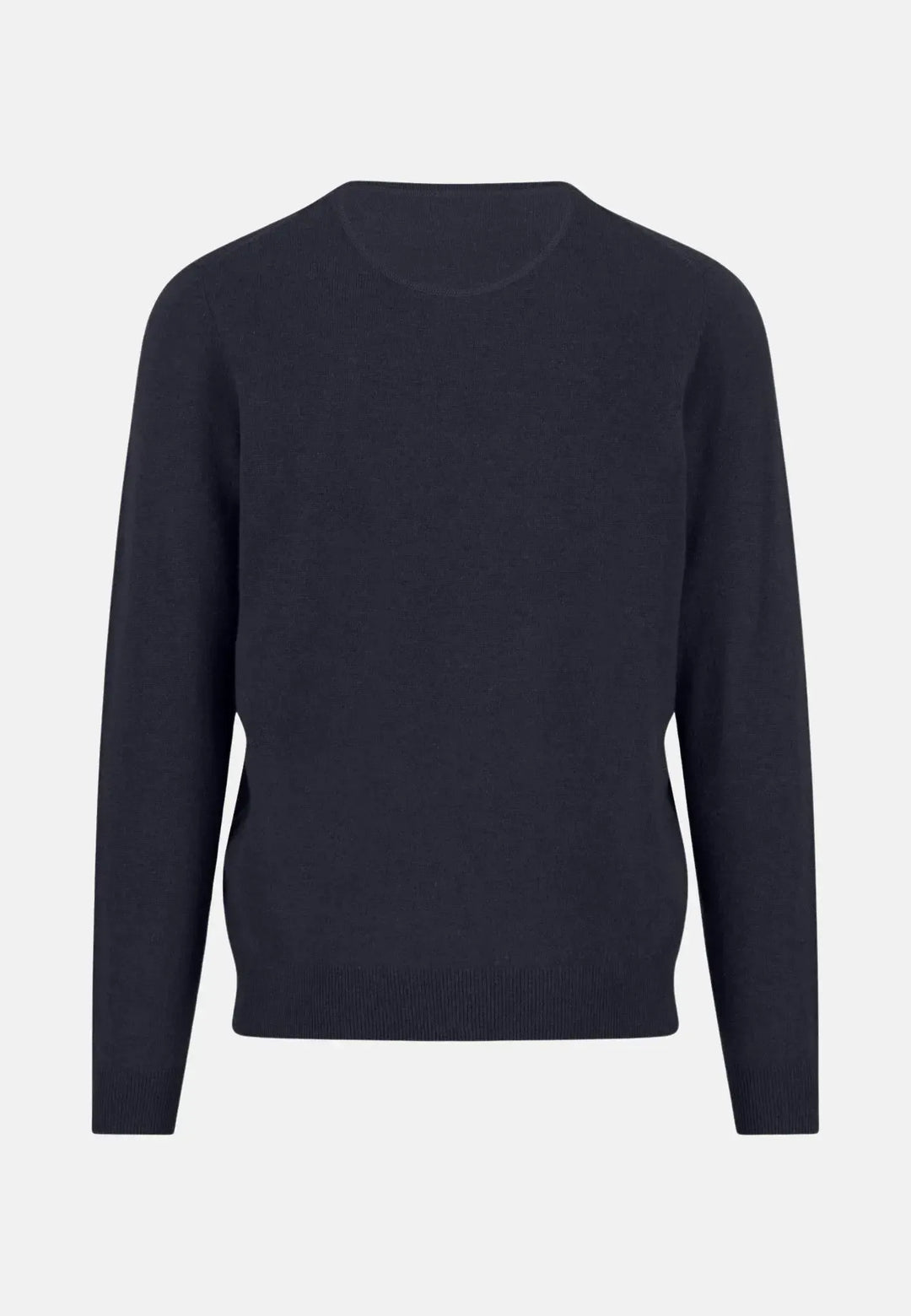 fynch-hatton-Merino Wool Cashmere V-Neck Knit Navy