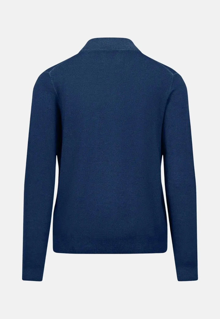 fynch-hatton-Merino Wool Zip Cardigan Night