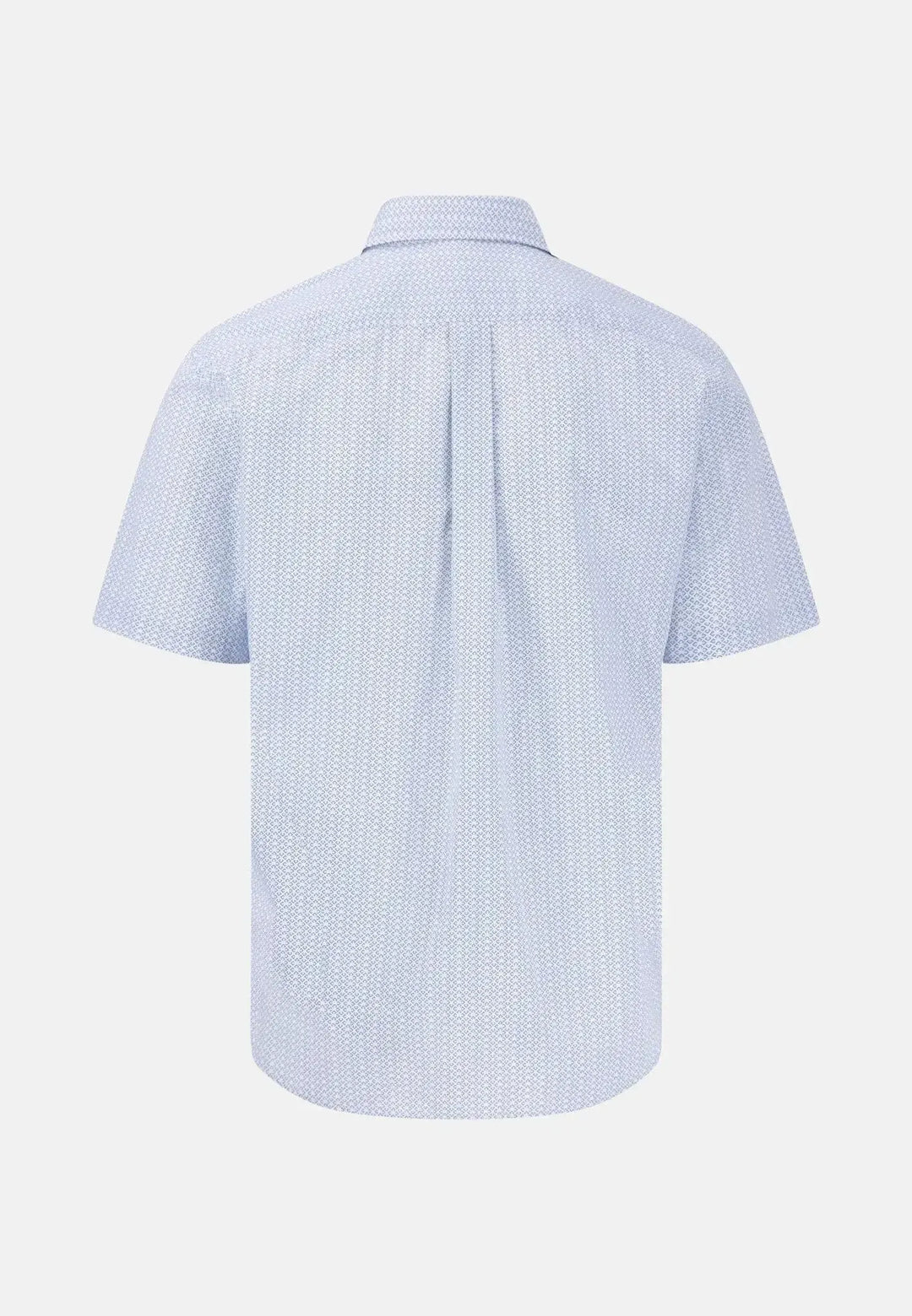 fynch-hatton-Minimal Cotton Poplin Short Sleeved Shirt Summer Breeze