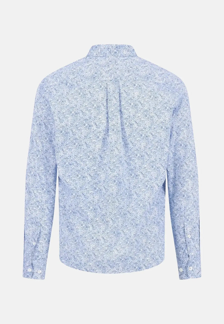 fynch-hatton-Minimal Flower Print Button Down Shirt New Breeze