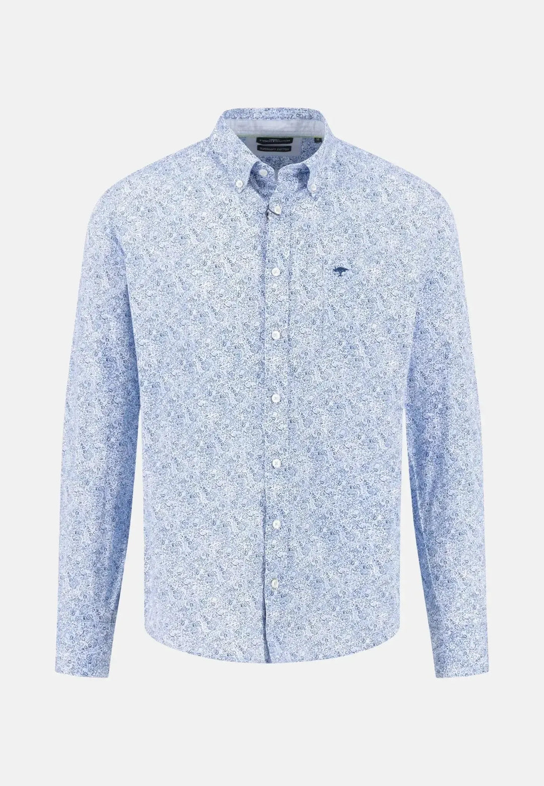 fynch-hatton-Minimal Flower Print Button Down Shirt New Breeze