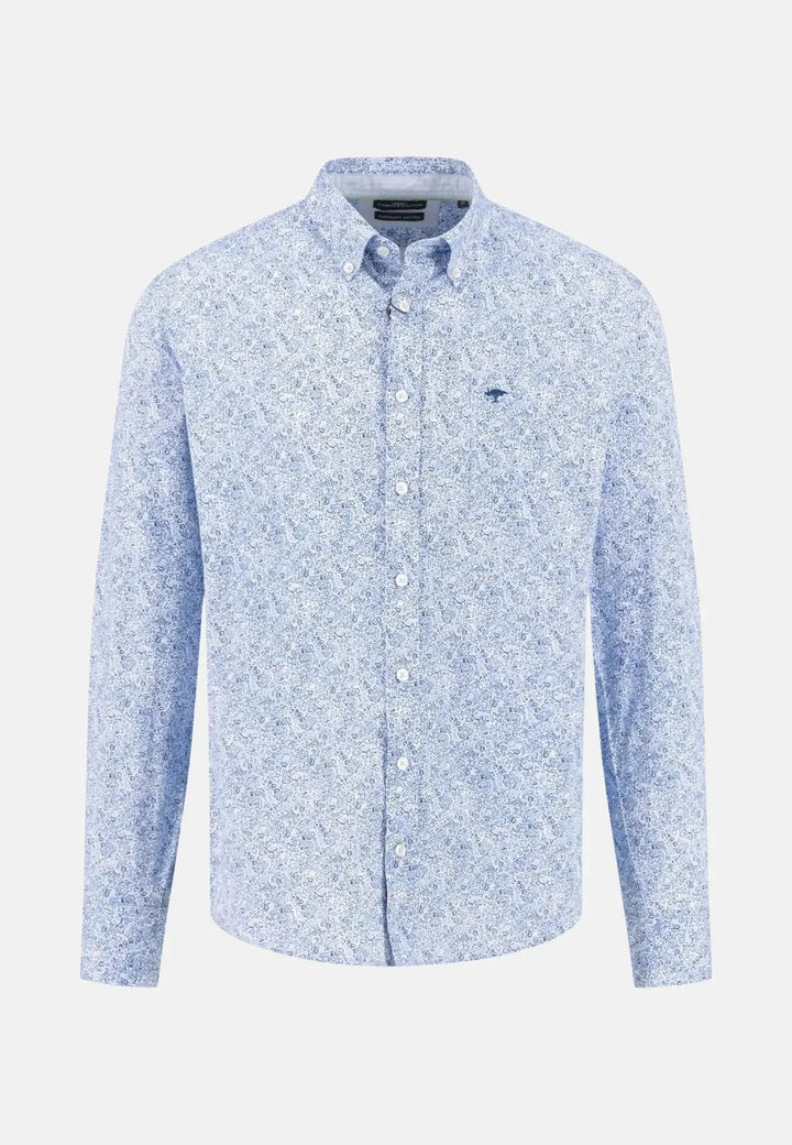 fynch-hatton-Minimal Flower Print Button Down Shirt New Breeze