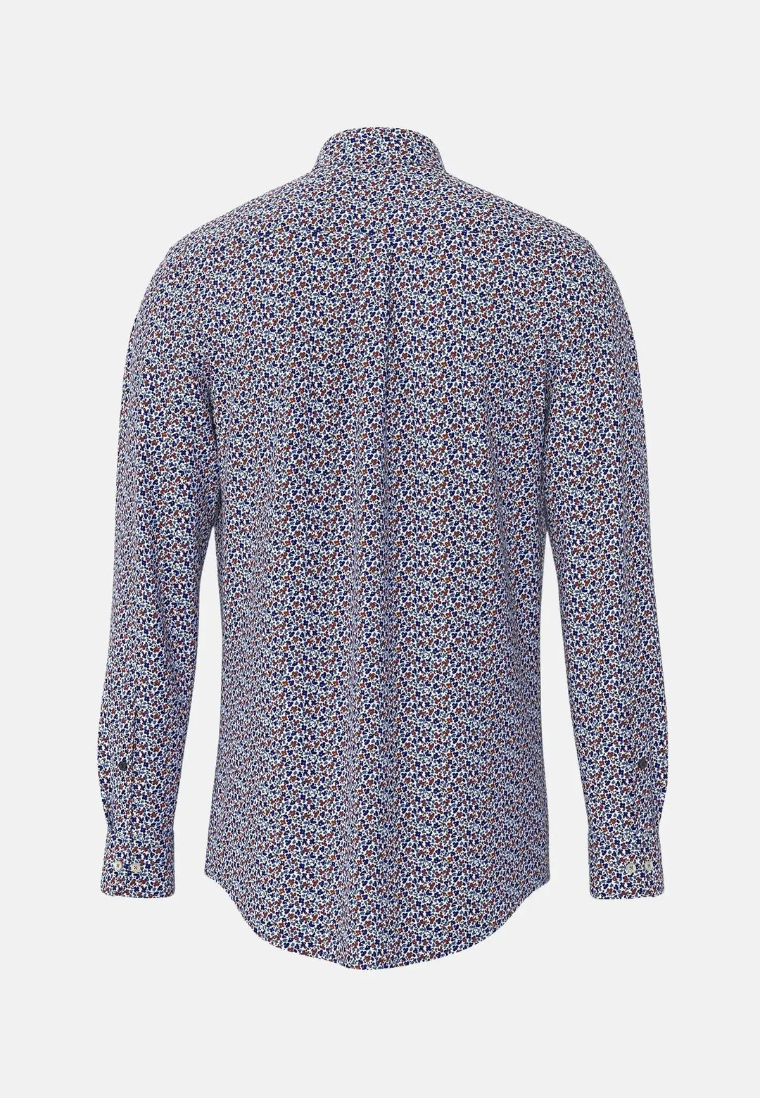 fynch-hatton-Modern Flower Print Shirt Navy