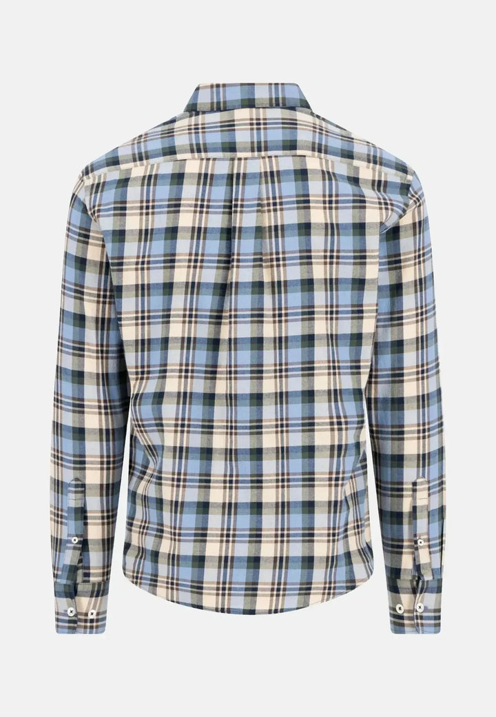 fynch-hatton-Multicolour Flannel Check Shirt Sand