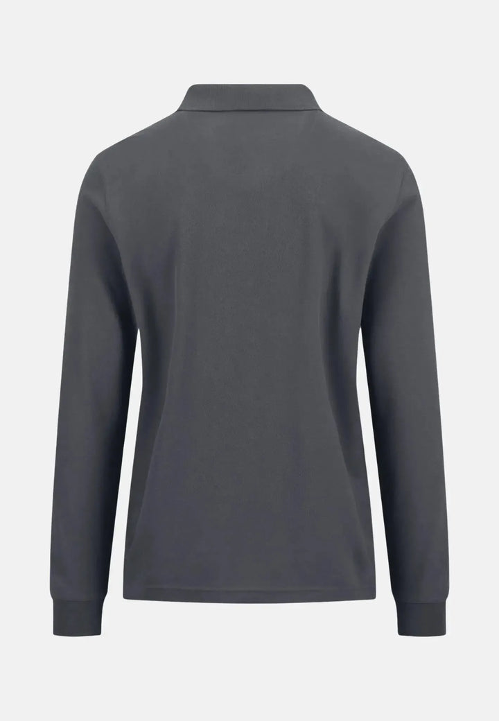 fynch-hatton-Premium Cotton Longsleeve Polo Shirt Asphalt