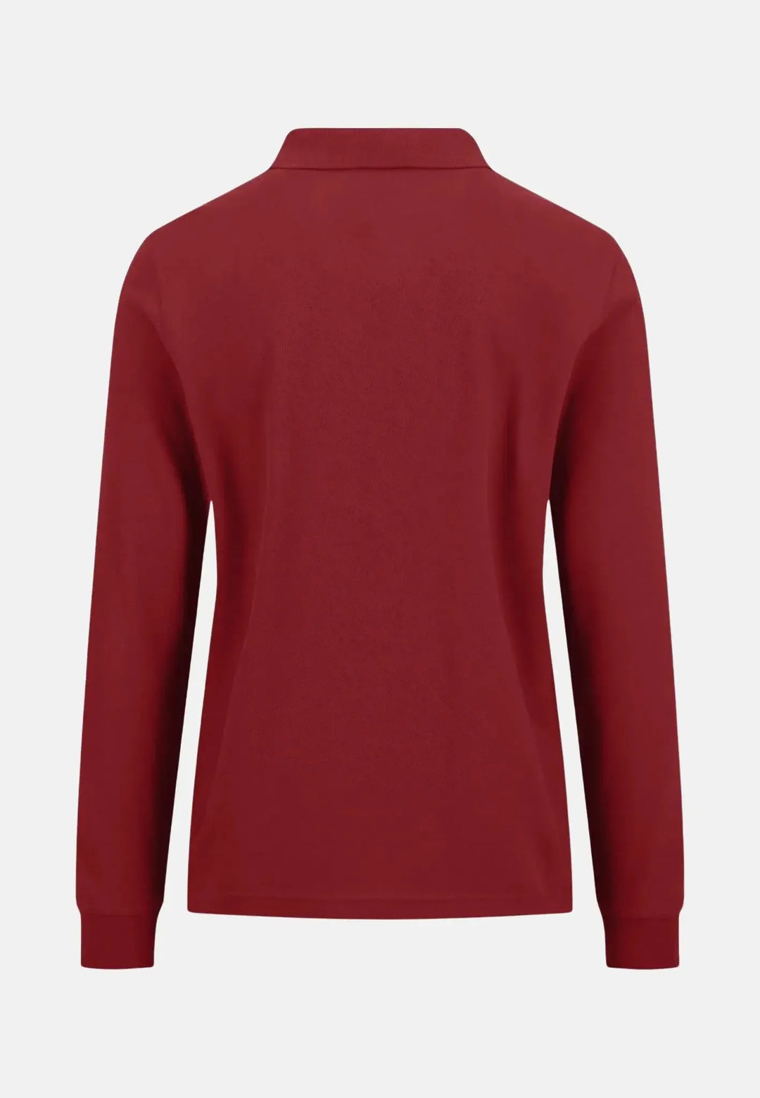 fynch-hatton-Premium Cotton Longsleeve Polo Shirt Garnet Red