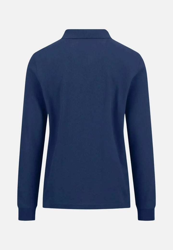 fynch-hatton-Premium Cotton Longsleeve Polo Shirt Midnight