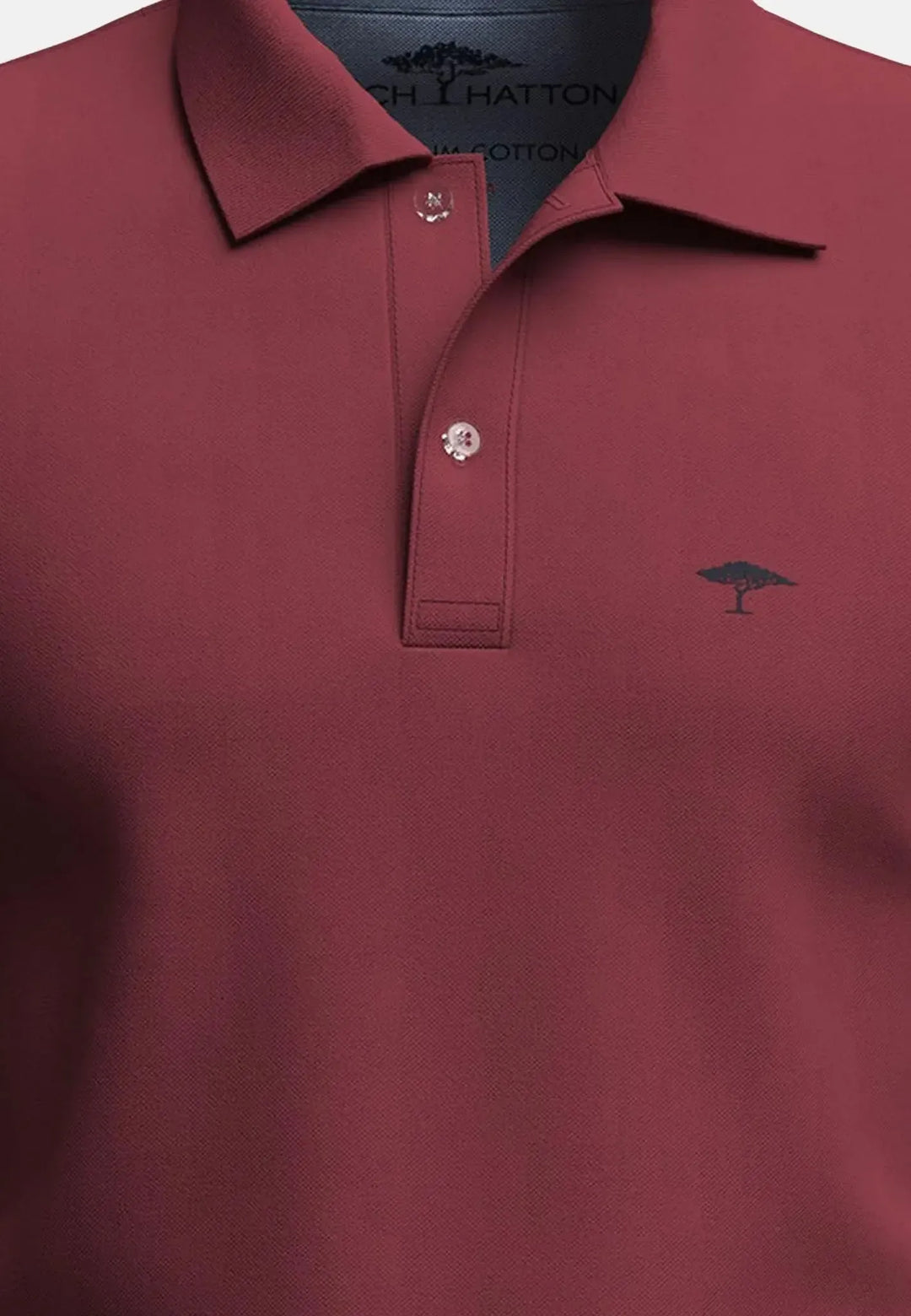 fynch-hatton-Premium Cotton Polo Shirt Berry