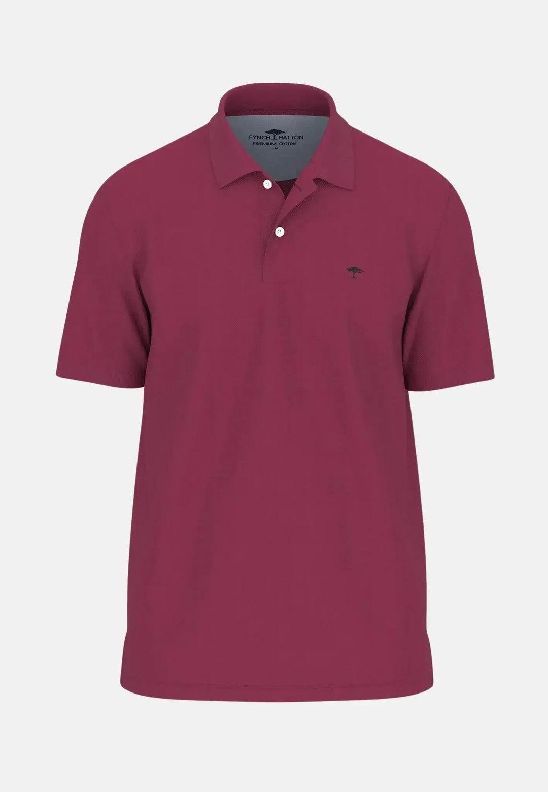 fynch-hatton-Premium Cotton Polo Shirt Dark Crimson