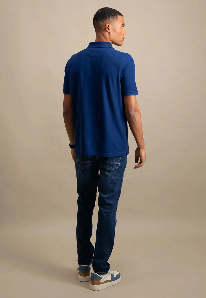 fynch-hatton-Premium Cotton Polo Shirt Midnight