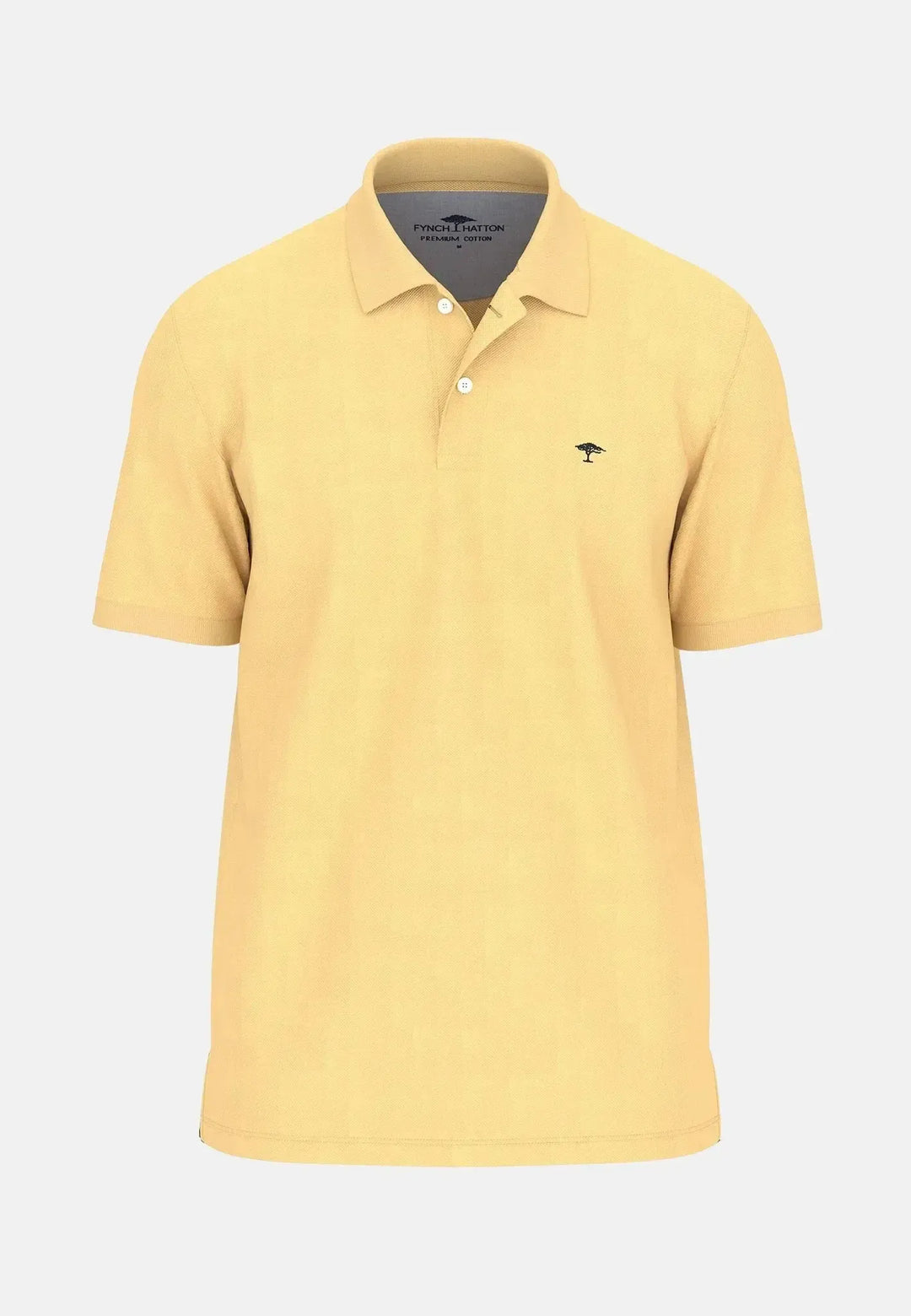 fynch-hatton-Premium Cotton Polo Shirt Pale Yellow