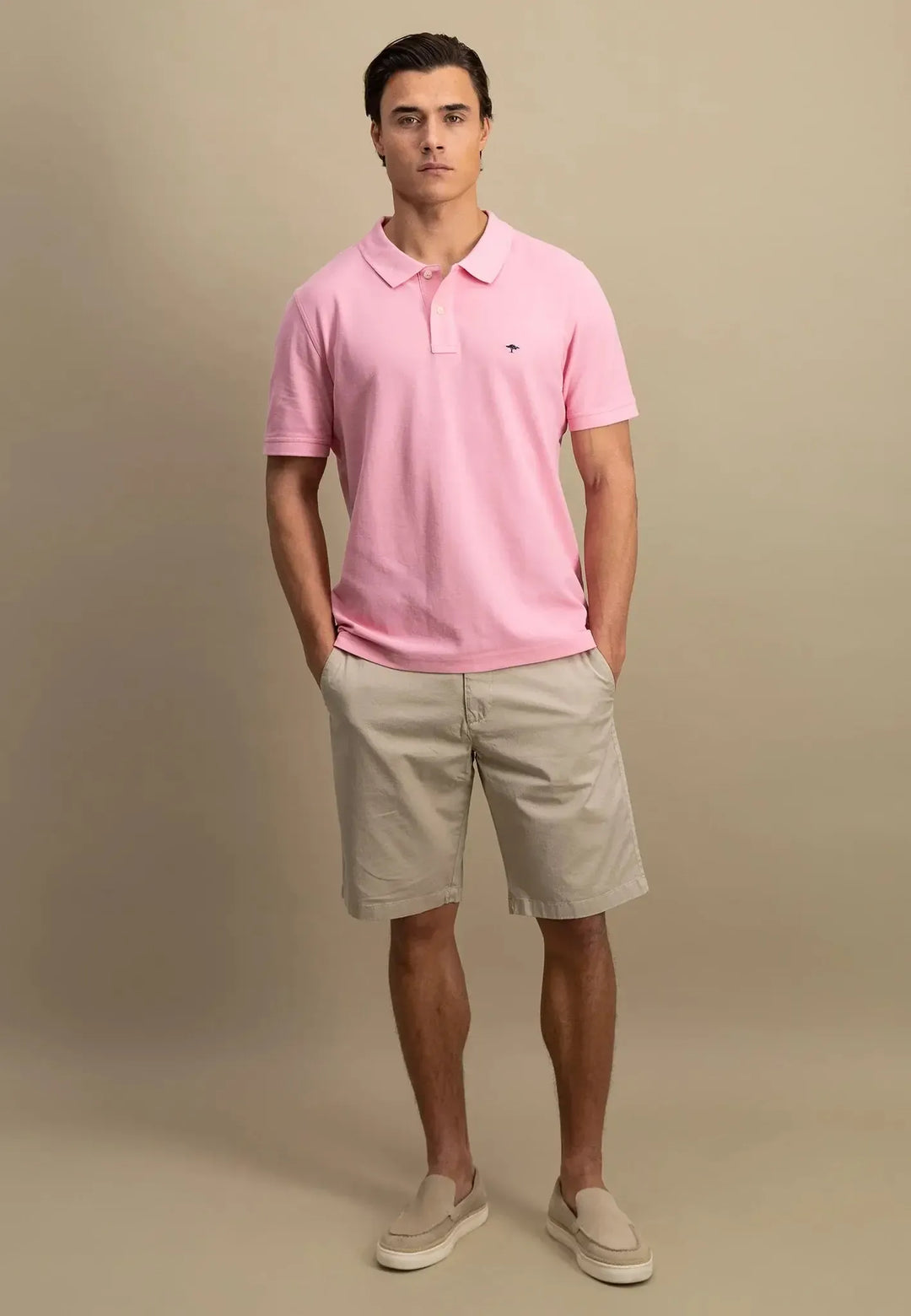 fynch-hatton-Premium Cotton Polo Shirt Peony
