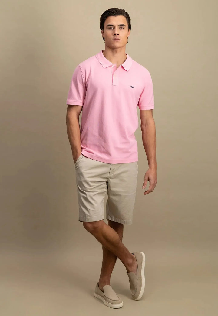 fynch-hatton-Premium Cotton Polo Shirt Peony