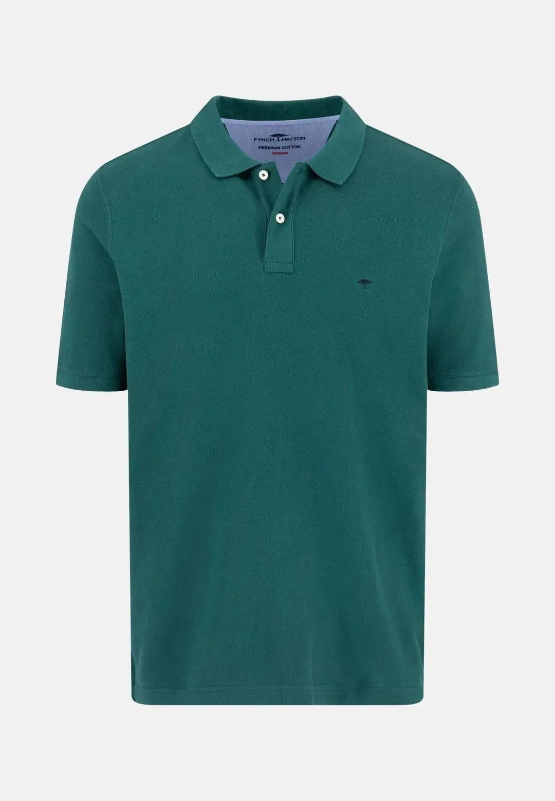 fynch-hatton-Premium Cotton Polo Shirt Pine Green