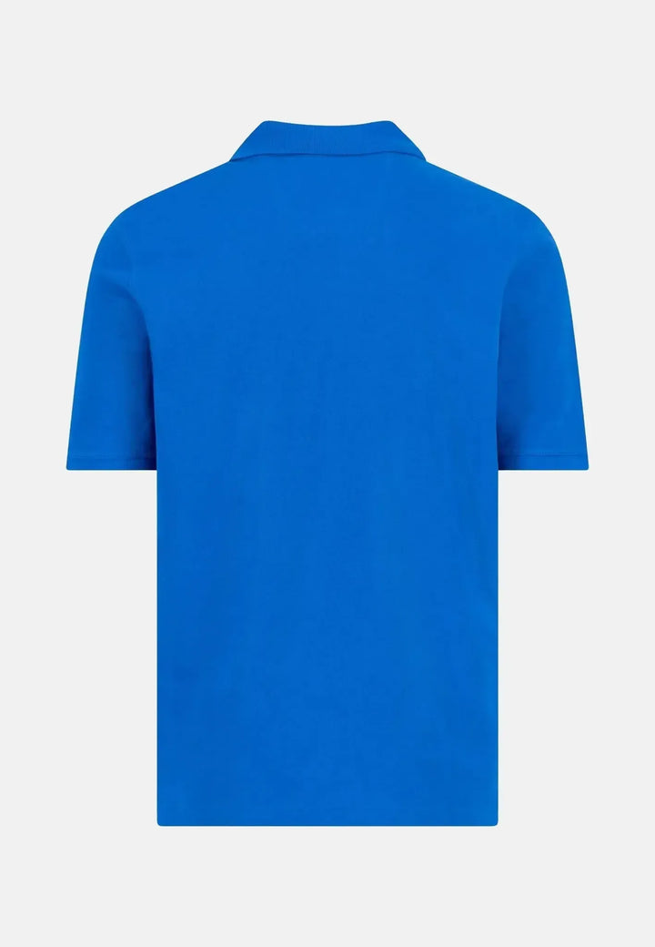 fynch-hatton-Premium Cotton Polo Shirt Strong Blue