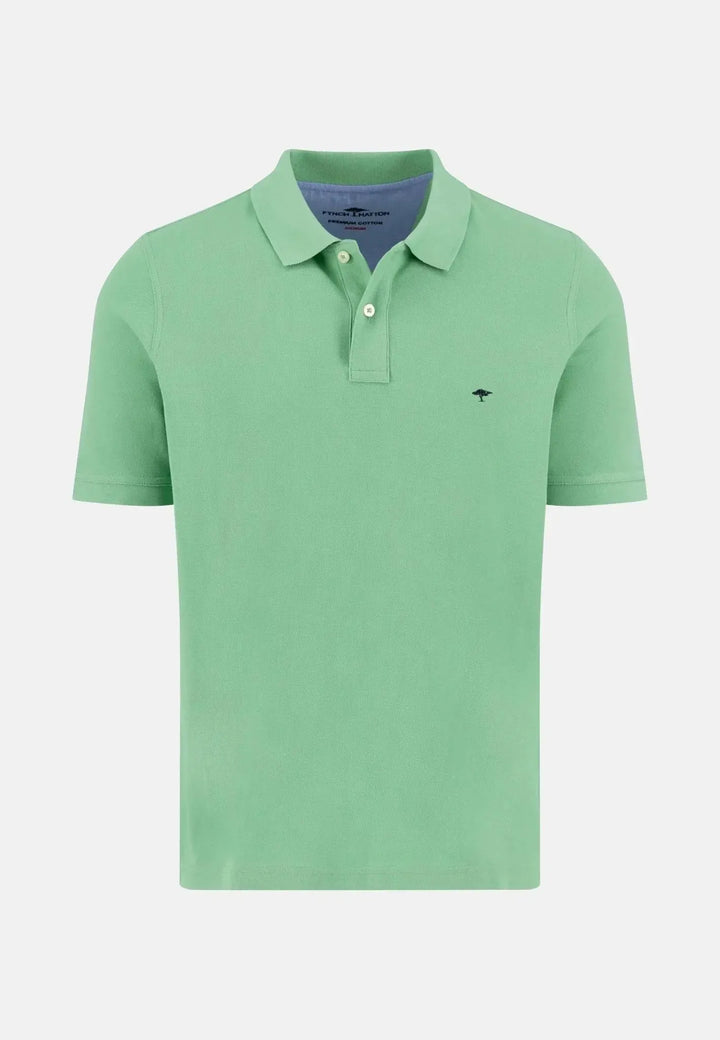 fynch-hatton-Premium Cotton Polo Shirt Turf Green