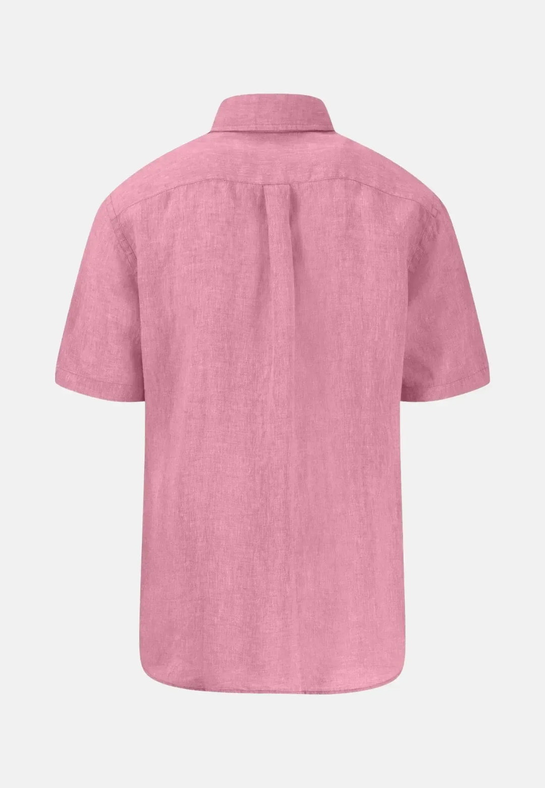 fynch-hatton-Premium Linen Button Down Short Sleeved Shirt Peony