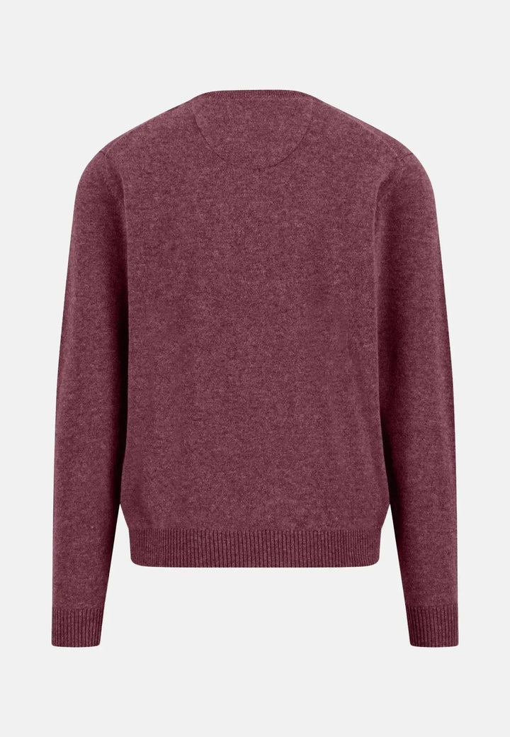 fynch-hatton-Pure Cashmere Crewneck Knit Deep Merlot