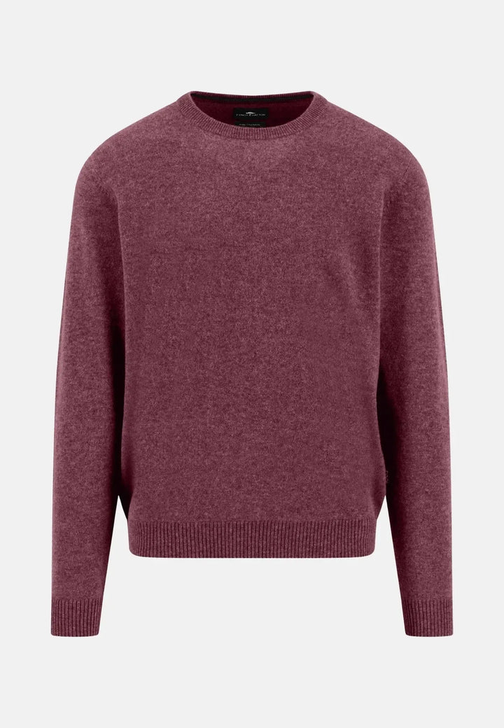 fynch-hatton-Pure Cashmere Crewneck Knit Deep Merlot