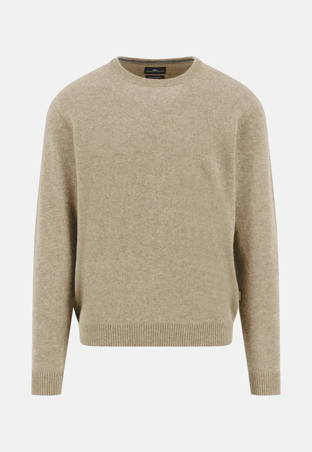 fynch-hatton-Pure Cashmere Crewneck Knit Light Taupe
