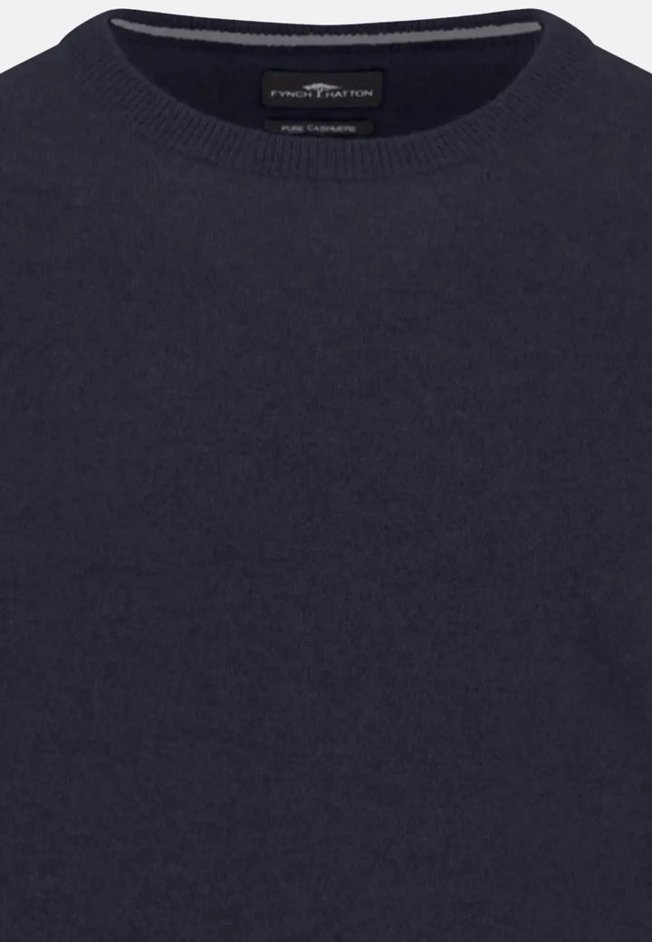 fynch-hatton-Pure Cashmere Crewneck Knit Navy