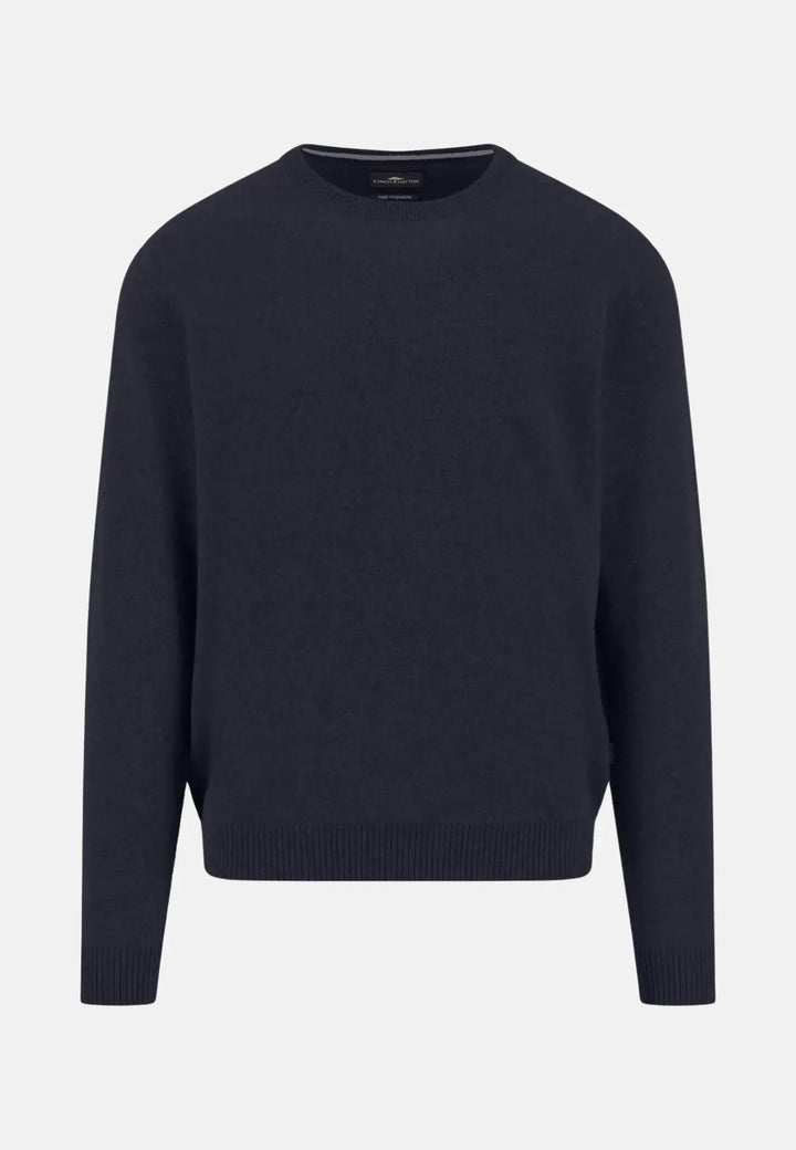 fynch-hatton-Pure Cashmere Crewneck Knit Navy