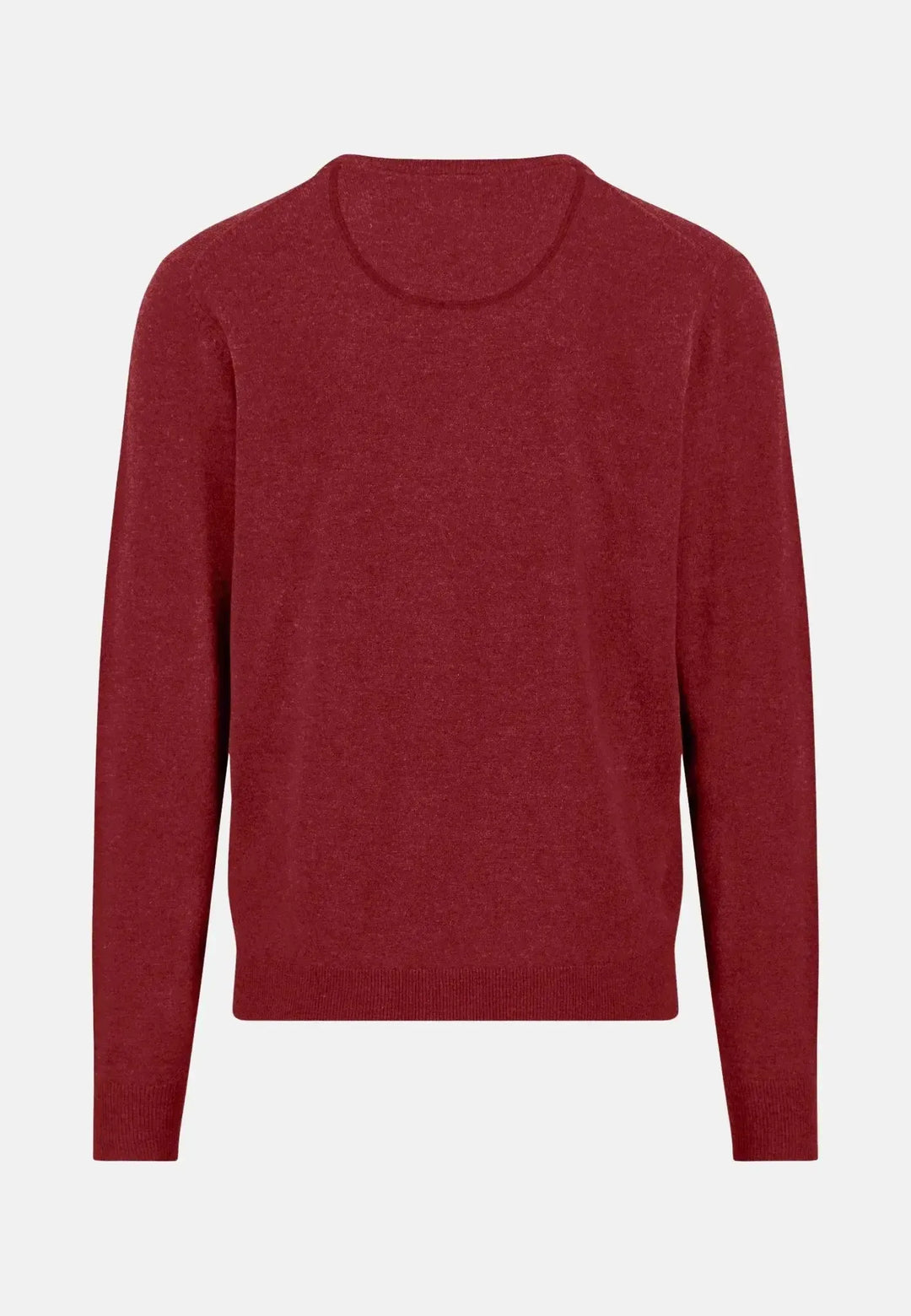 fynch-hatton-Pure Lambswool Crewneck Knit Garnet Red