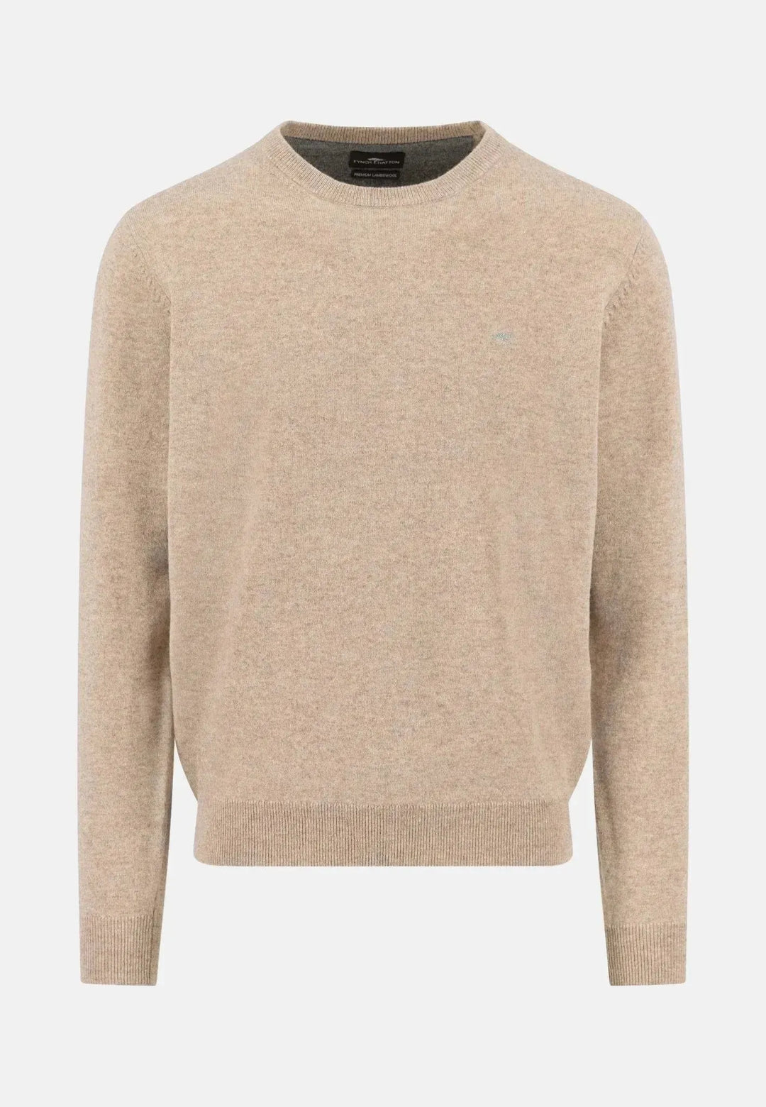fynch-hatton-Pure Lambswool Crewneck Knit Taupe
