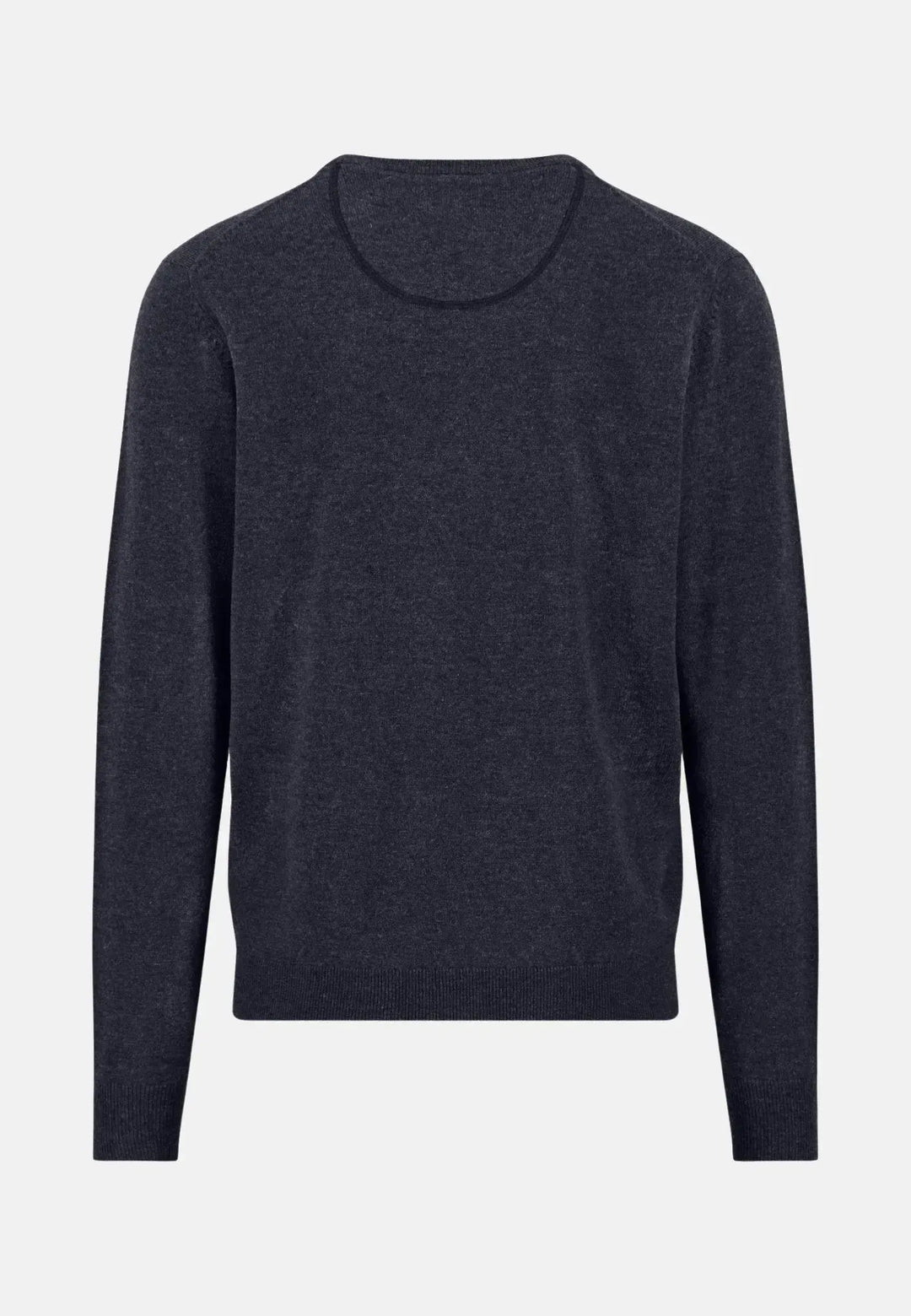fynch-hatton-Pure Lambswool V-Neck Knit Navy
