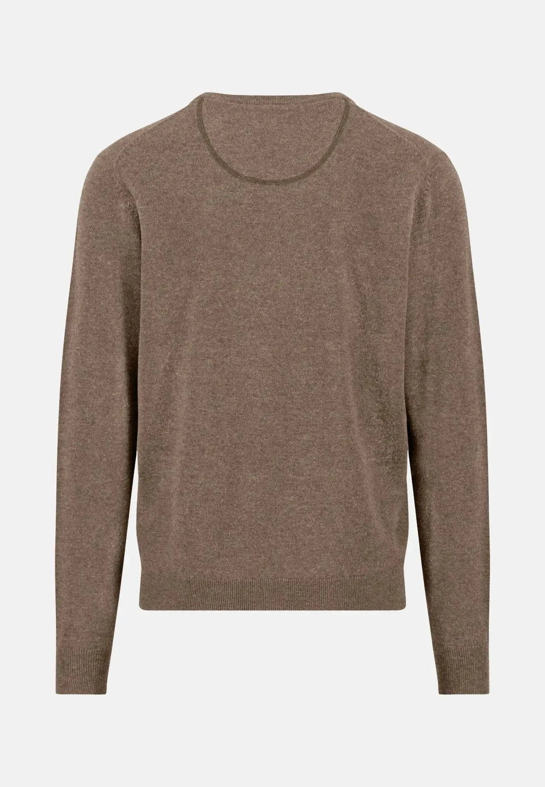fynch-hatton-Pure Lambswool V-Neck Knit Taupe