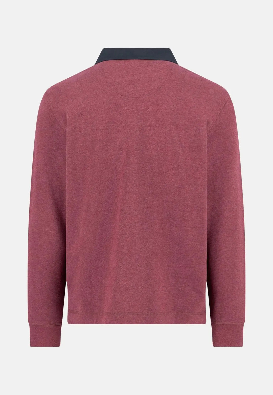fynch-hatton-Rugby Collar Sweat Deep Merlot
