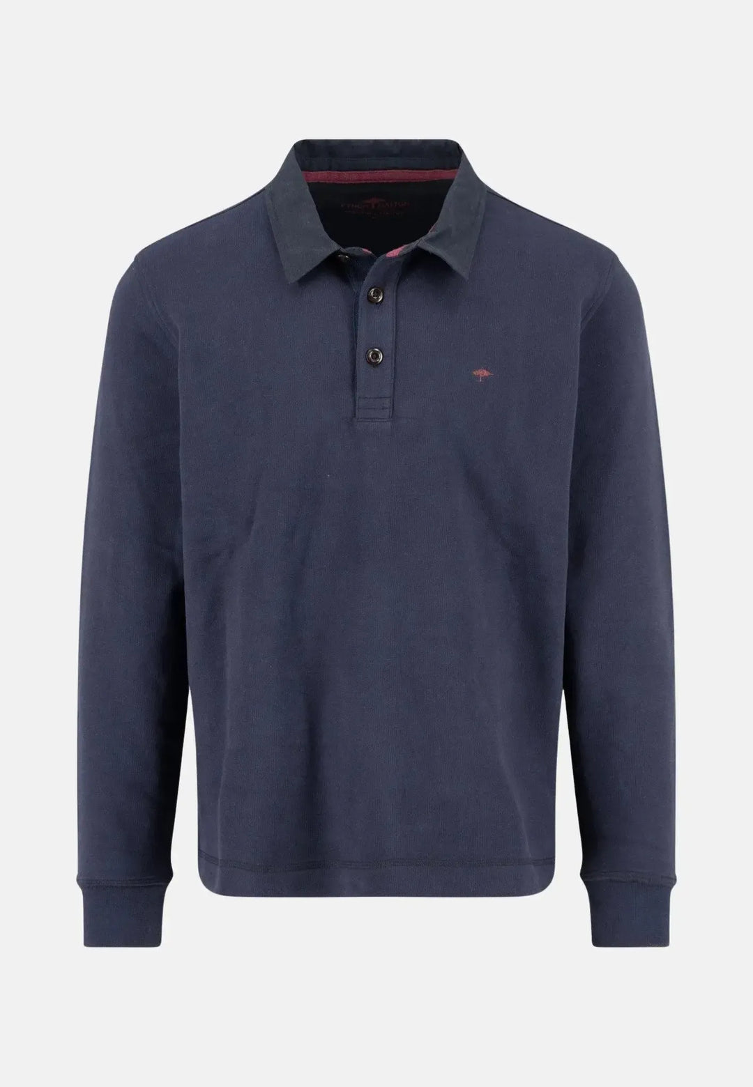 fynch-hatton-Rugby Collar Sweat Navy