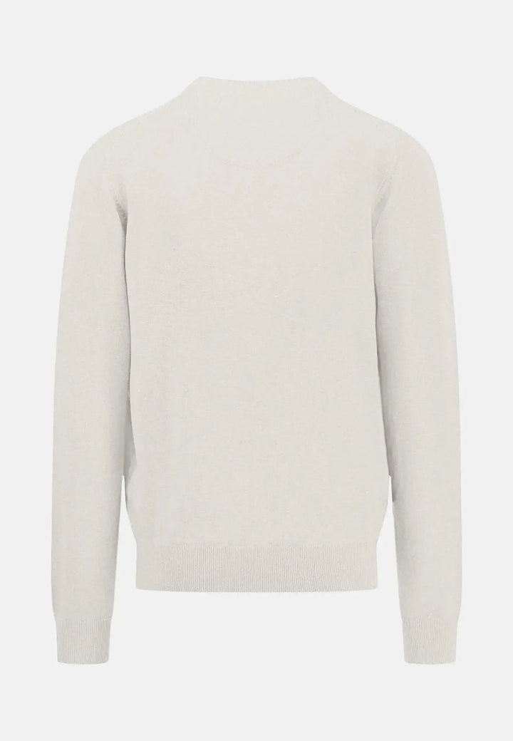 fynch-hatton-SUPERFINE V-NECK COTTON KNIT WINTER WHITE