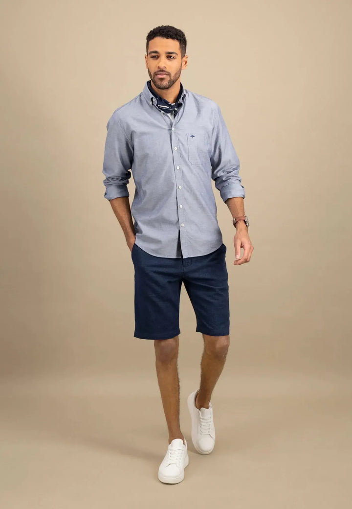 fynch-hatton-Seasonal Oxford Shirt Navy