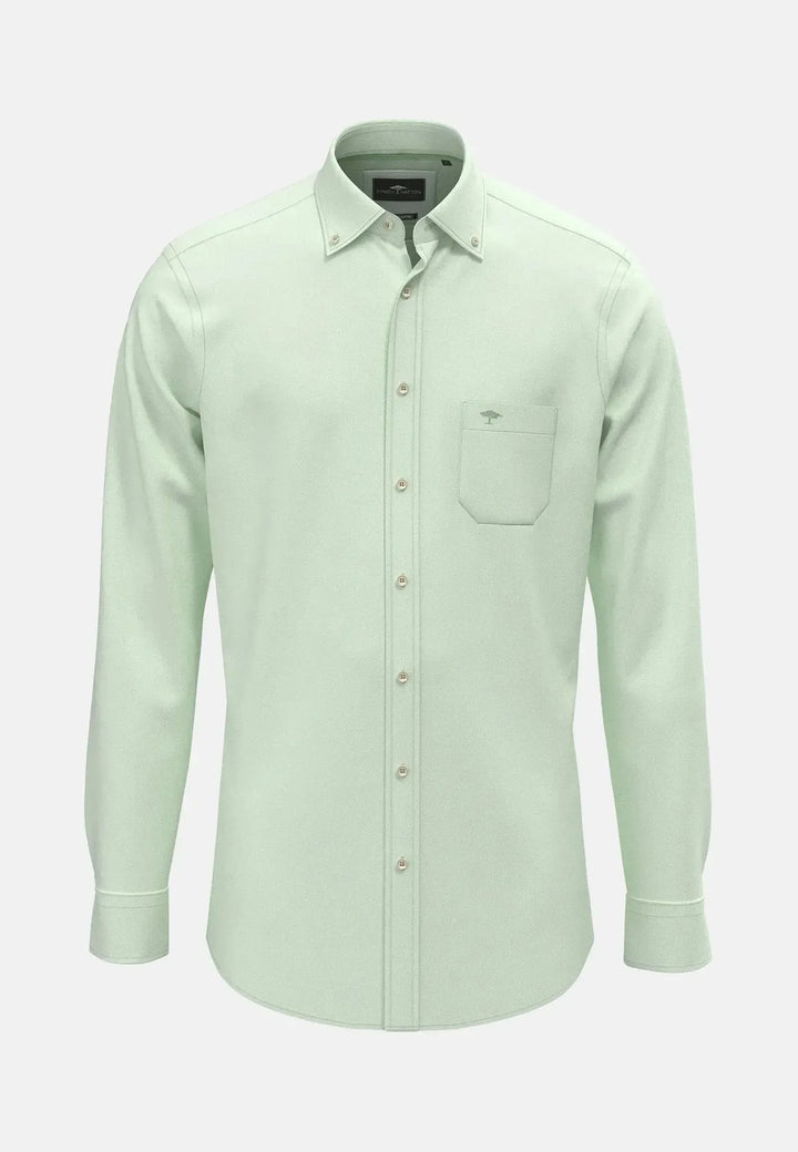 fynch-hatton-Seasonal Oxford Shirt Turf Green
