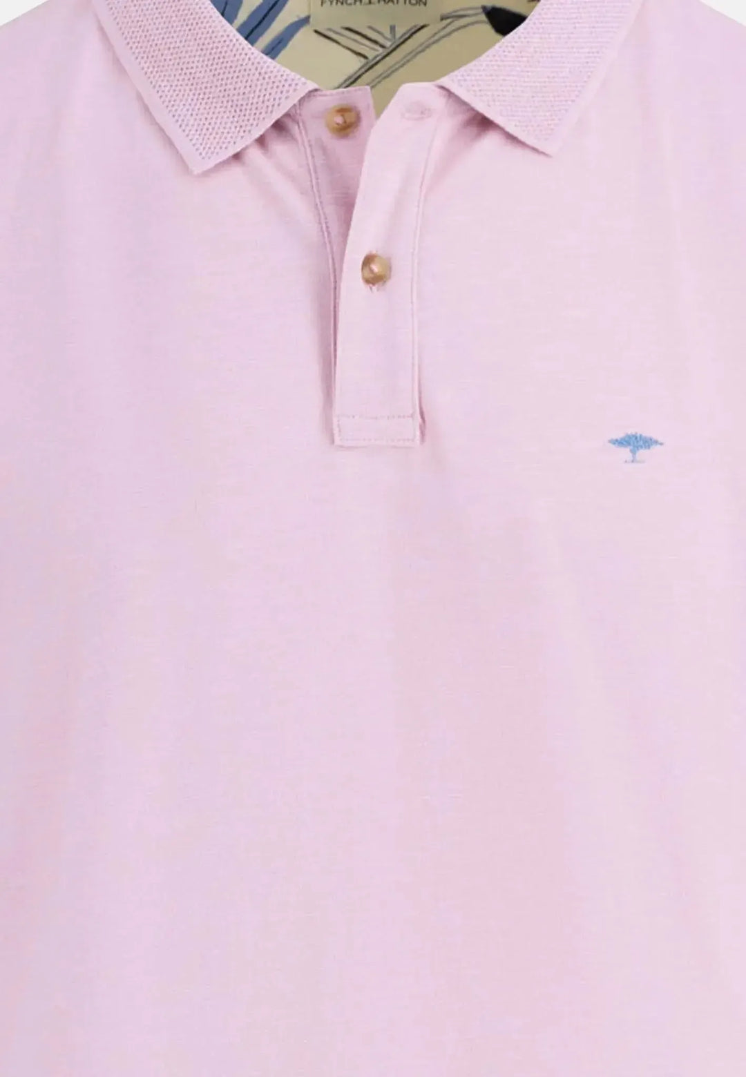 fynch-hatton-Slub Cotton Polo Shirt Light Peony