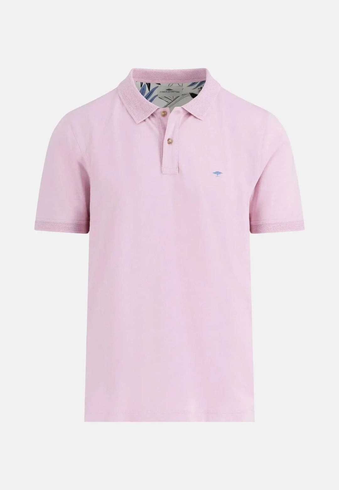 fynch-hatton-Slub Cotton Polo Shirt Light Peony