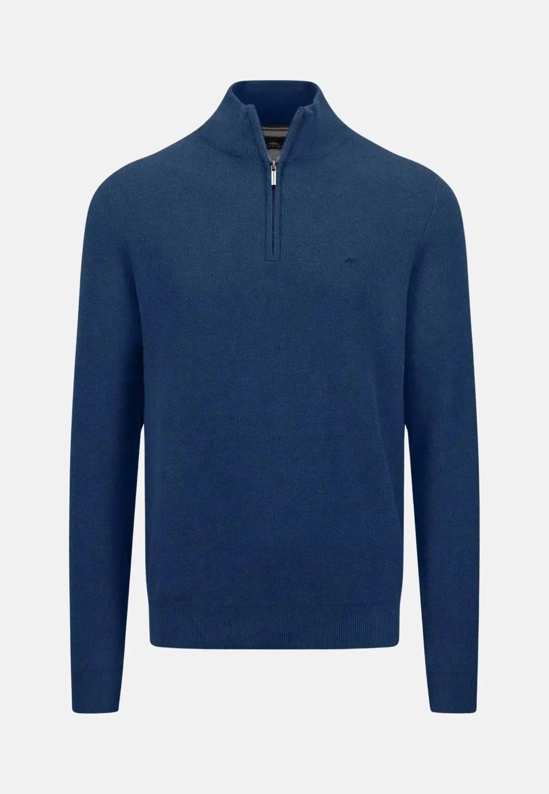 fynch-hatton-Stand Collar 1/4 Zip Cotton Knit Night