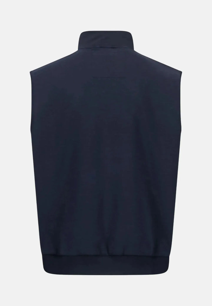 fynch-hatton-Stand Collar Hybrid Gilet Dark Navy