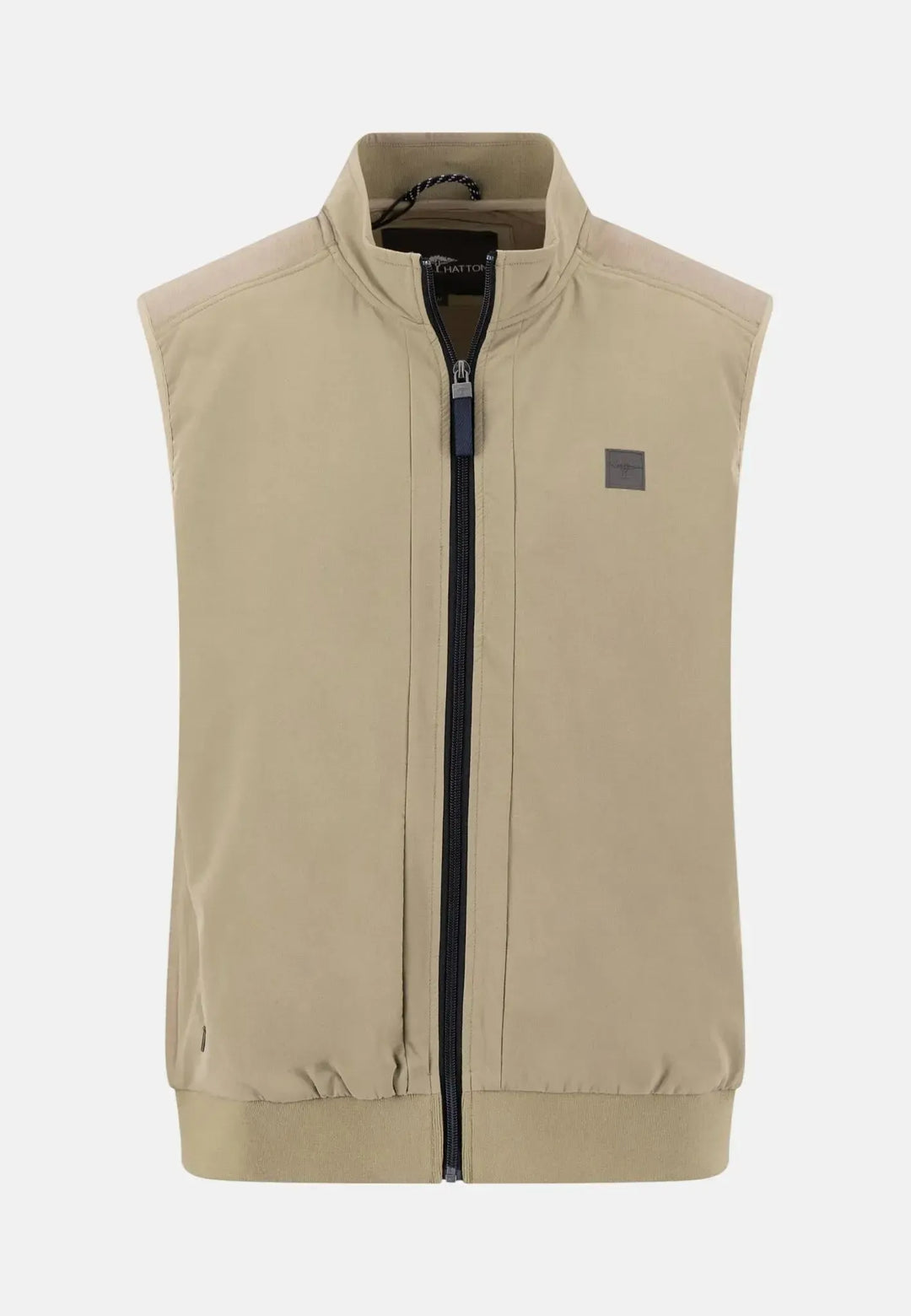 fynch-hatton-Stand Collar Hybrid Gilet Pistachio