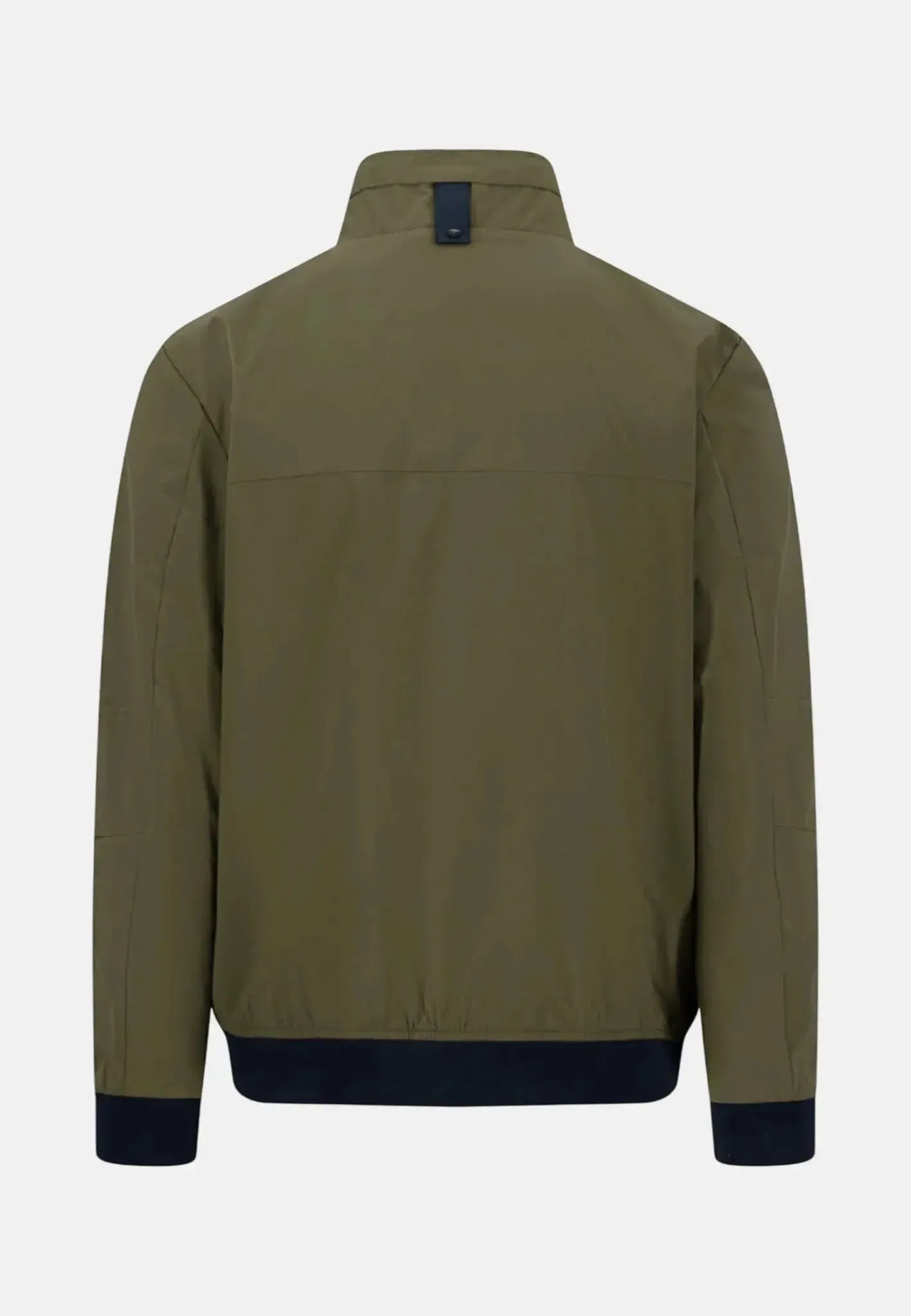 fynch-hatton-Stand Collar Zipped Pocket Jacket Dark Khaki