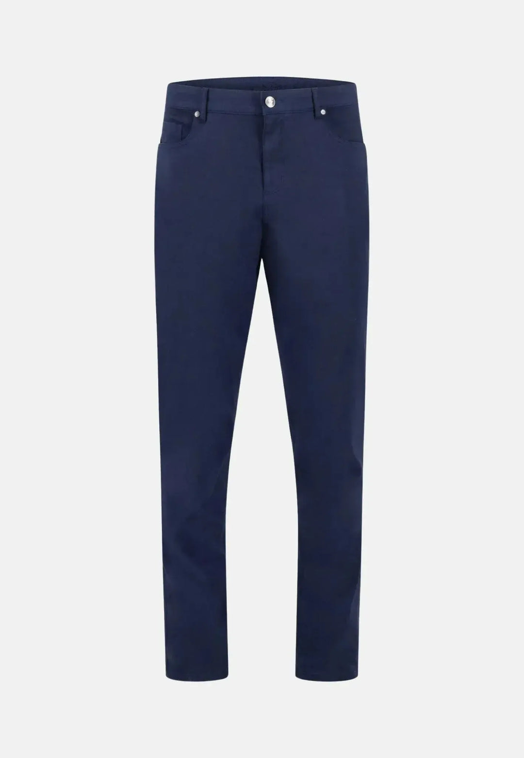 fynch-hatton-Stretch Cotton Straight Leg Chinos Dark Navy