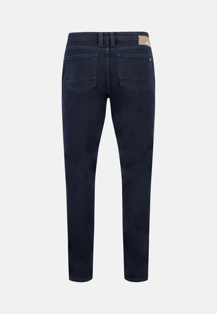 fynch-hatton-Stretch Denim Straight Leg Jeans Blue Black